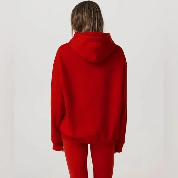 NWT Vuori Women's Restore Oversized (OS) Hoodie in Cherry - Picture 10 of 10